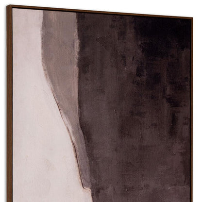 MALIBU RESONANCE HAND PAINTED BROWN FLOATER FRAME WALL ART - Varnish & Vibe