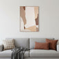 MALIBU GAVOTTE I HAND PAINTED BROWN FLOATER FRAME WALL ART - Varnish & Vibe