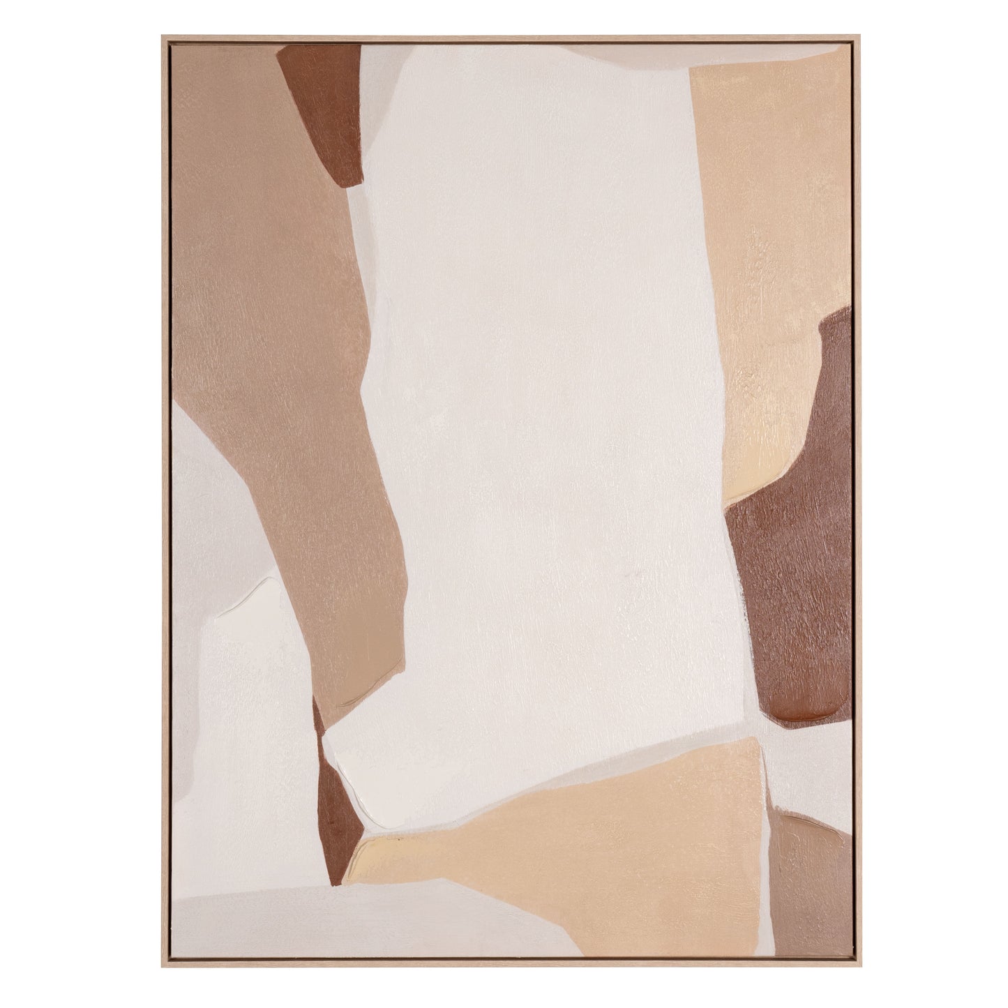 MALIBU GAVOTTE I HAND PAINTED BROWN FLOATER FRAME WALL ART - Varnish & Vibe