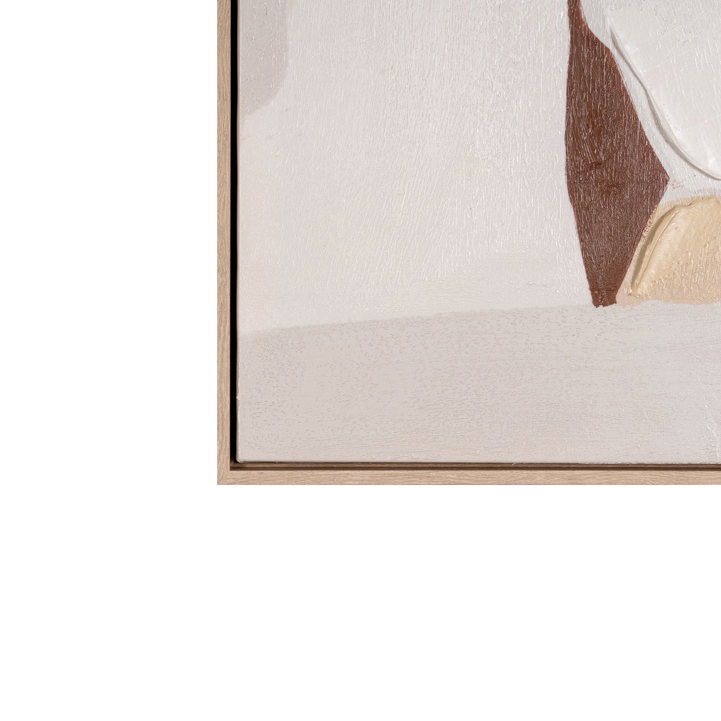 MALIBU GAVOTTE I HAND PAINTED BROWN FLOATER FRAME WALL ART - Varnish & Vibe