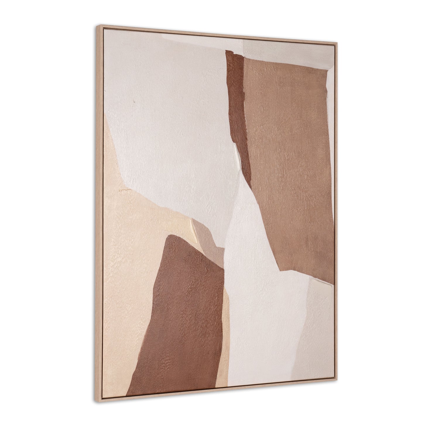 MALIBU GAVOTTE II HAND PAINTED BROWN FLOATER FRAME WALL ART - Varnish & Vibe