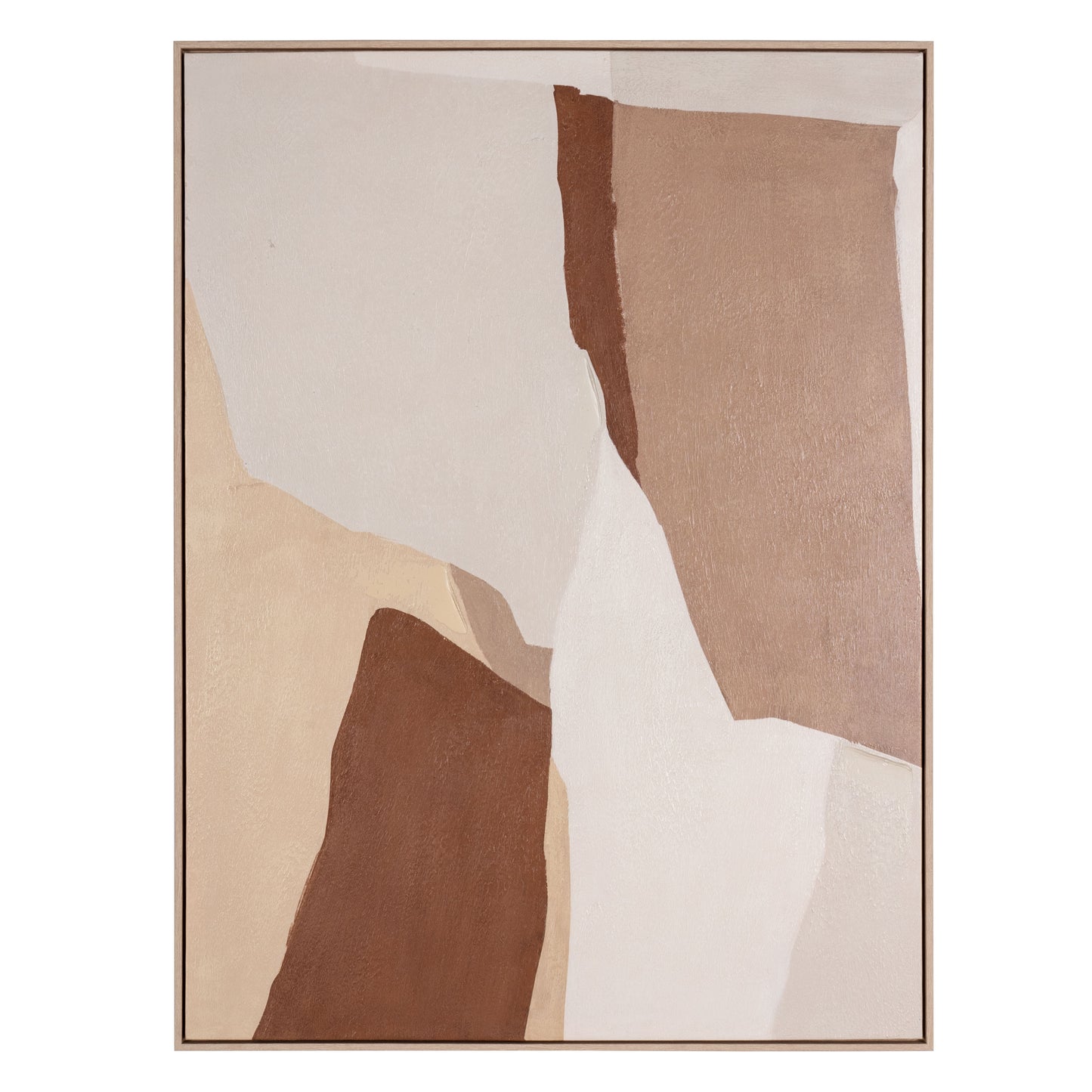 MALIBU GAVOTTE II HAND PAINTED BROWN FLOATER FRAME WALL ART - Varnish & Vibe