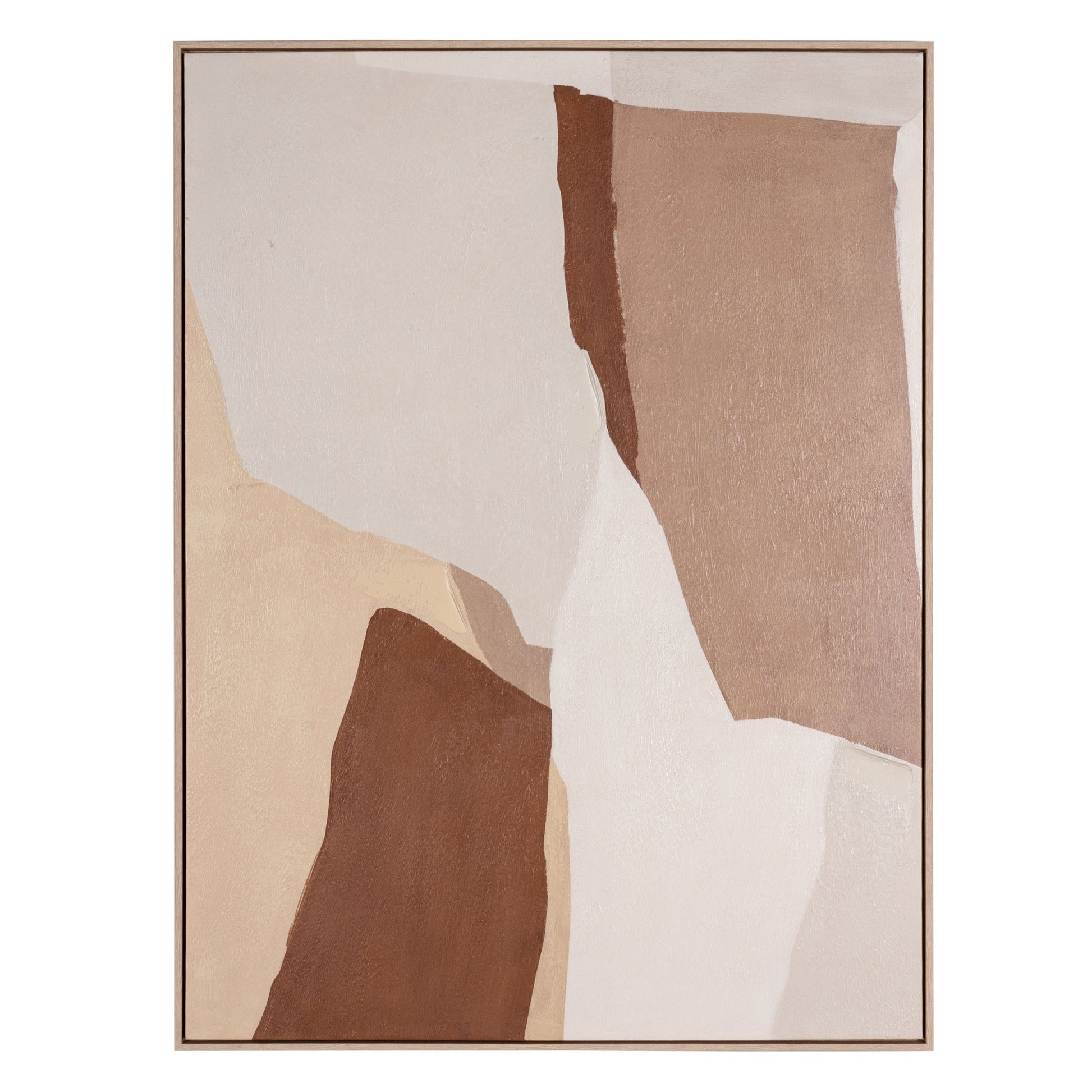 MALIBU GAVOTTE II HAND PAINTED BROWN FLOATER FRAME WALL ART - Varnish & Vibe