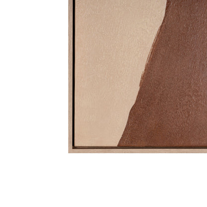 MALIBU GAVOTTE II HAND PAINTED BROWN FLOATER FRAME WALL ART - Varnish & Vibe