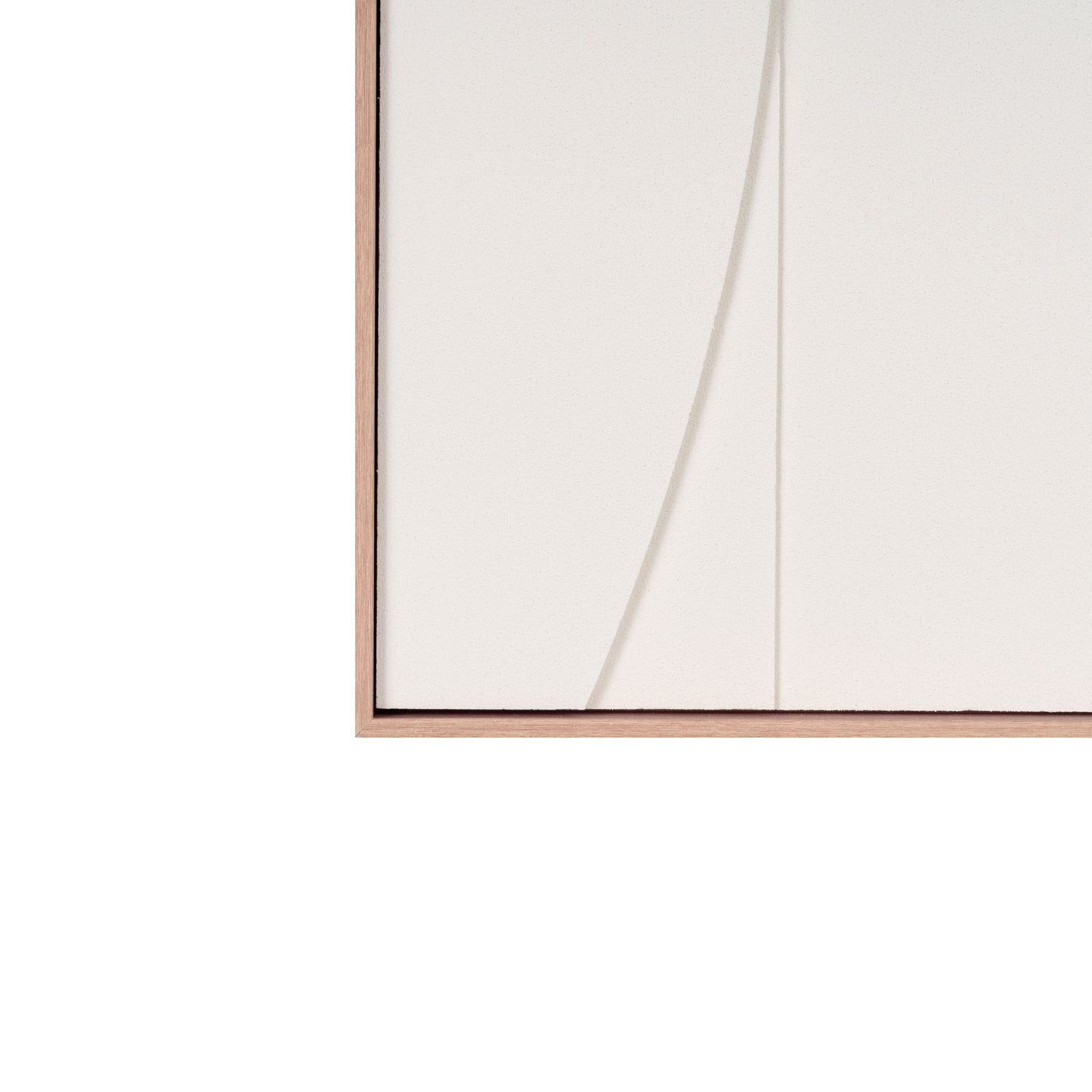 WHITE MINIMALIST GEO BROWN SHADOWBOX WALL ART