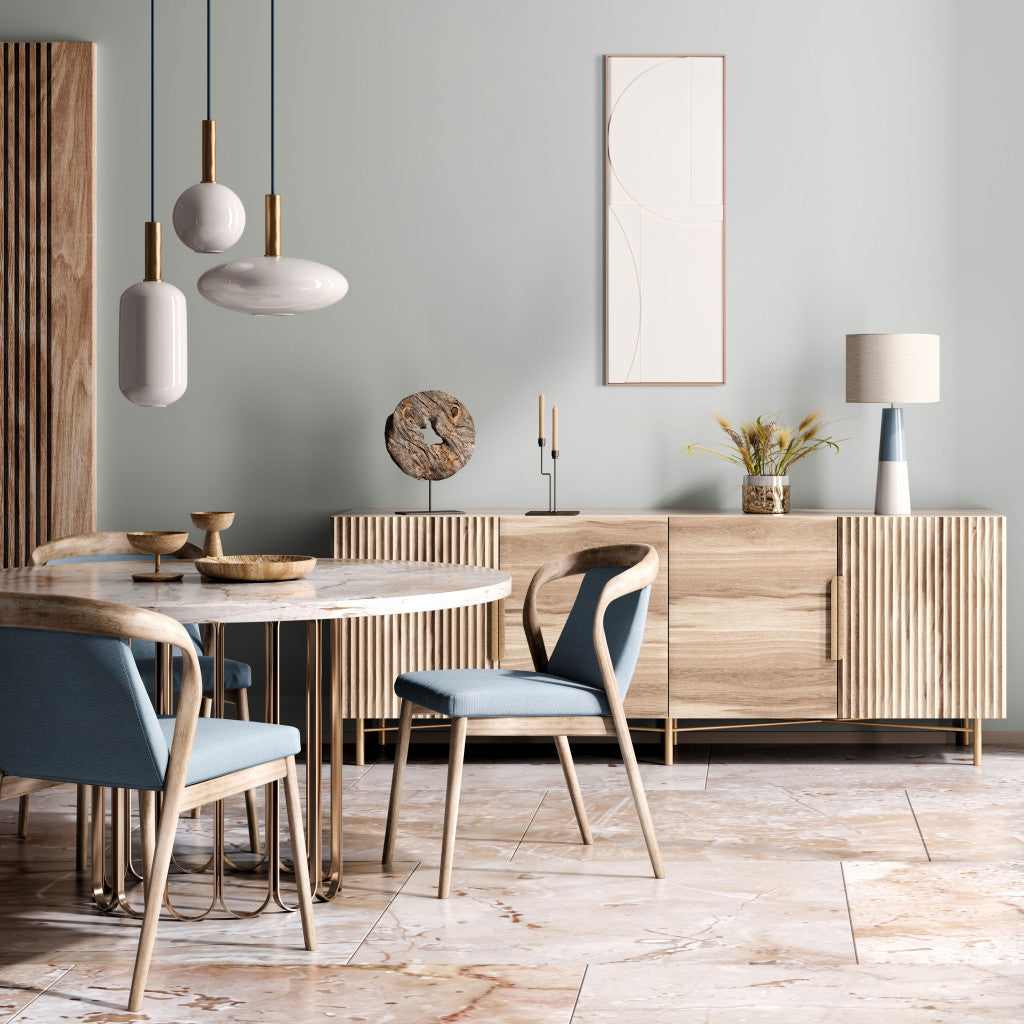 WHITE MINIMALIST GEO BROWN SHADOWBOX WALL ART