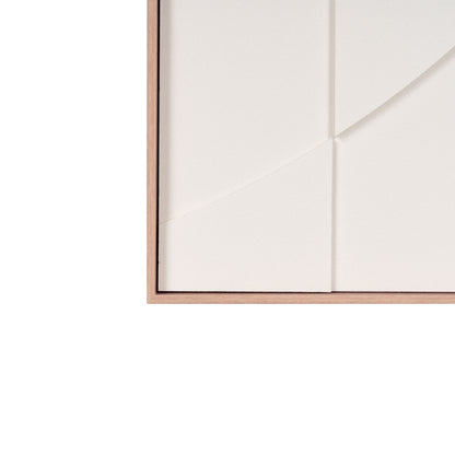 WHITE GEO BROWN SHADOWBOX WALL ART