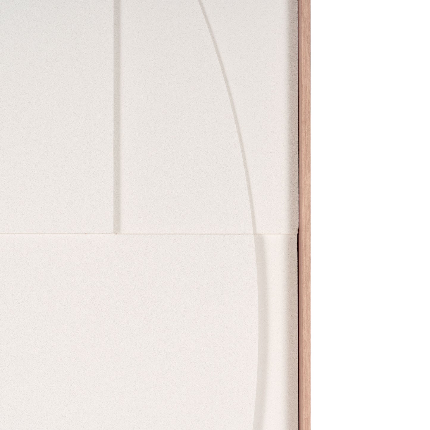 WHITE GEO BROWN SHADOWBOX WALL ART