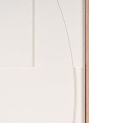 WHITE GEO BROWN SHADOWBOX WALL ART