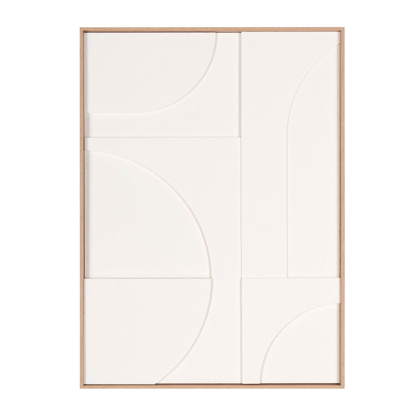 MODERN GEO SHAPES BROWN SHADOWBOX WALL ART