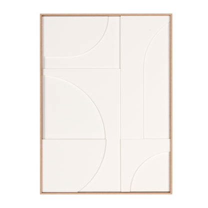 MODERN GEO SHAPES BROWN SHADOWBOX WALL ART