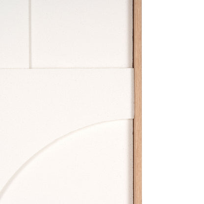 MODERN GEO SHAPES BROWN SHADOWBOX WALL ART