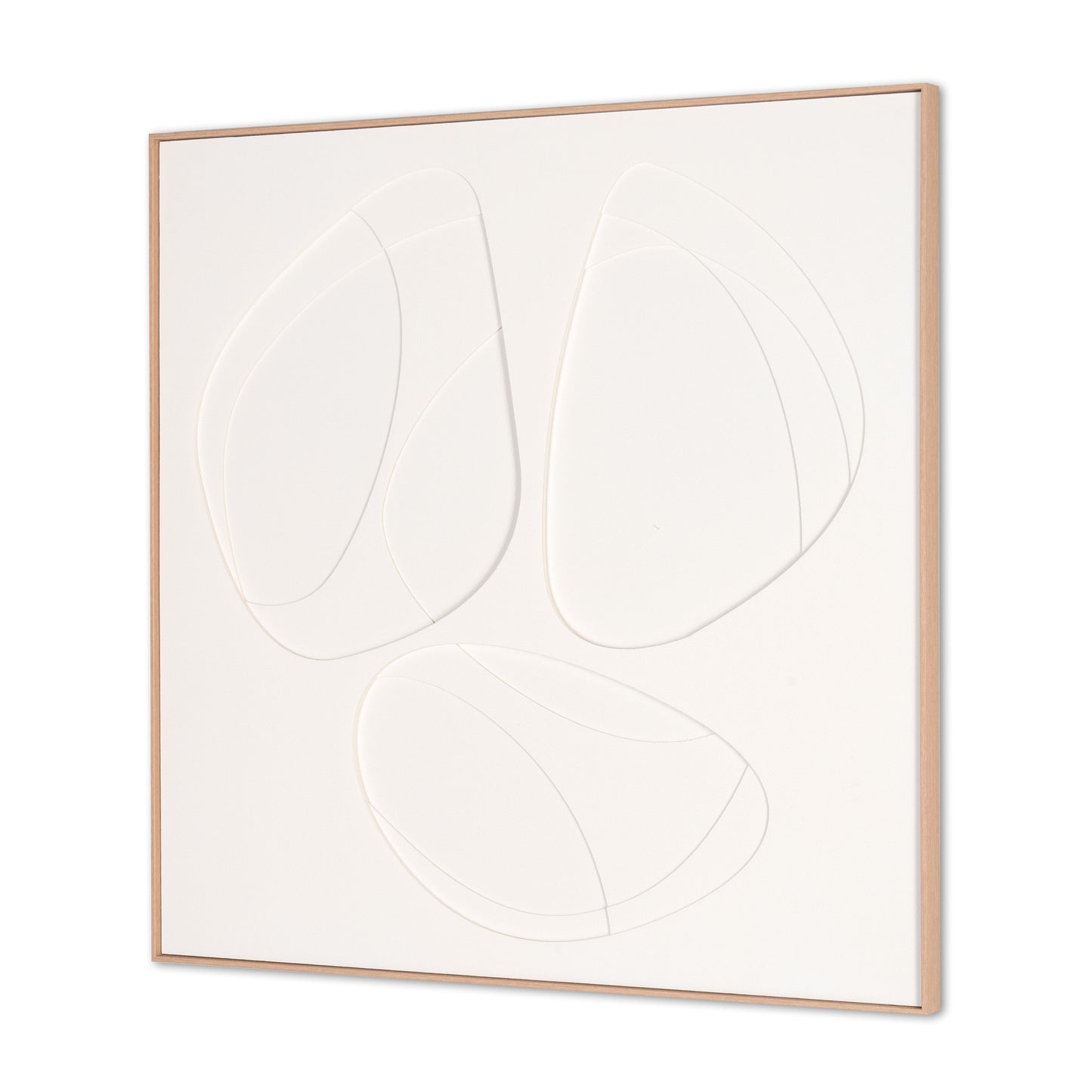 WHITE GEO TRIO BROWN SHADOWBOX WALL ART
