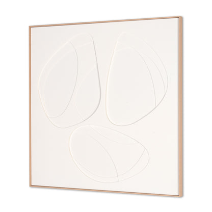 WHITE GEO TRIO BROWN SHADOWBOX WALL ART