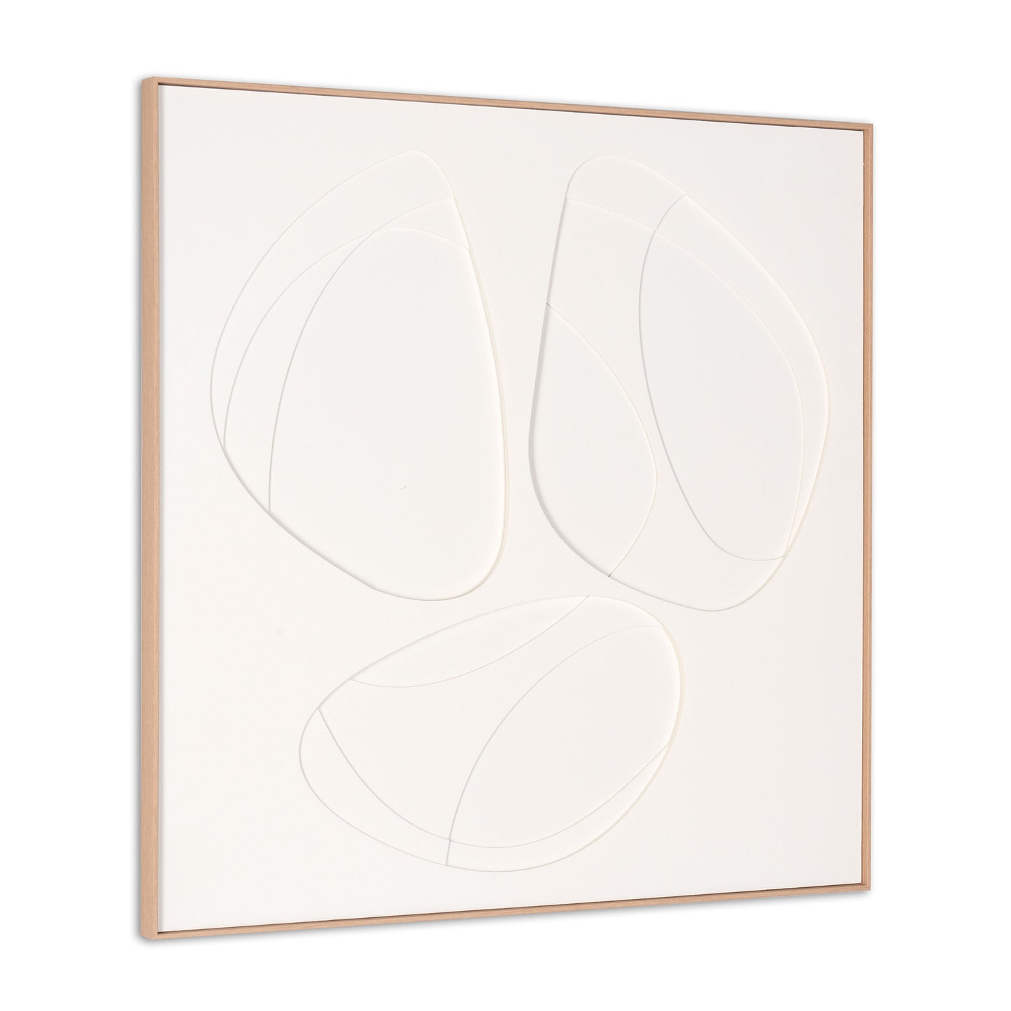 WHITE GEO TRIO BROWN SHADOWBOX WALL ART