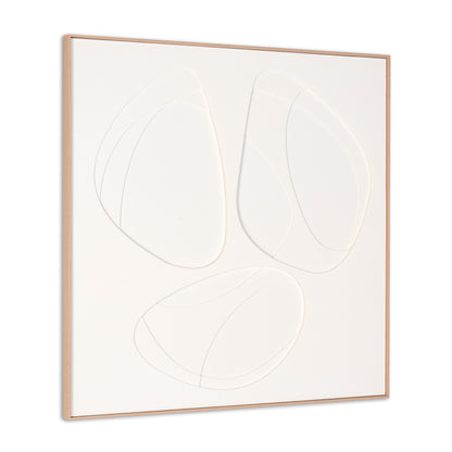 WHITE GEO TRIO BROWN SHADOWBOX WALL ART