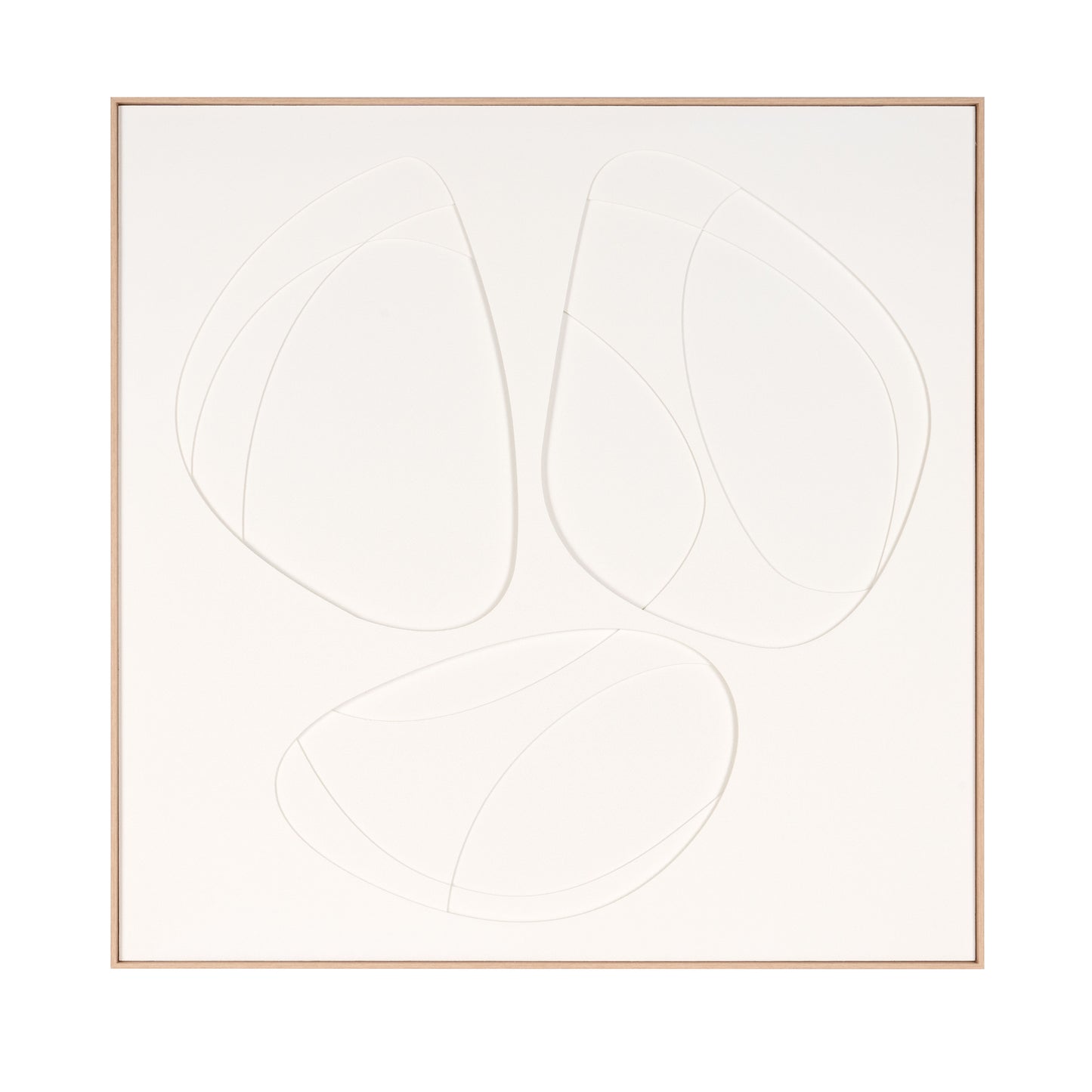 WHITE GEO TRIO BROWN SHADOWBOX WALL ART