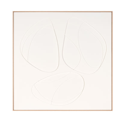WHITE GEO TRIO BROWN SHADOWBOX WALL ART