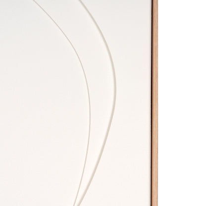 WHITE GEO TRIO BROWN SHADOWBOX WALL ART