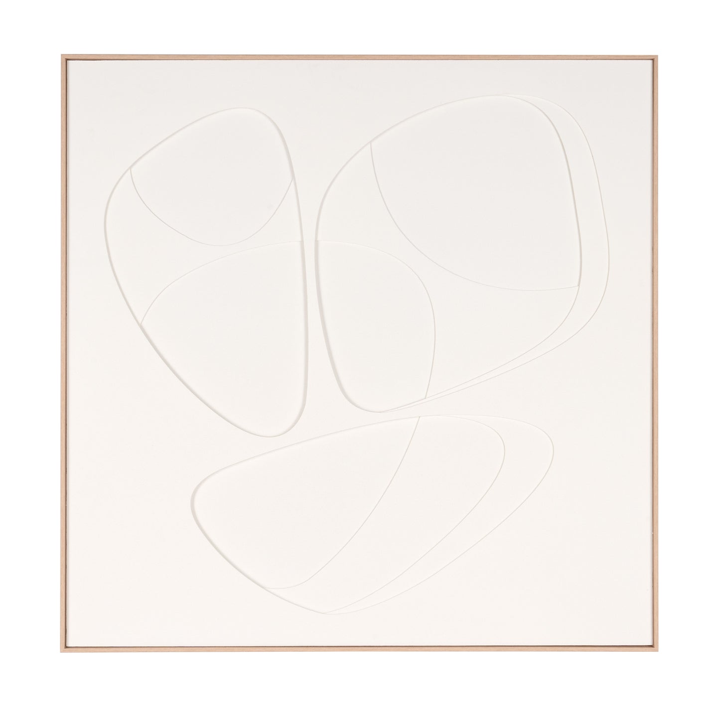 Abstract art piece with geometric shapes on a white background
