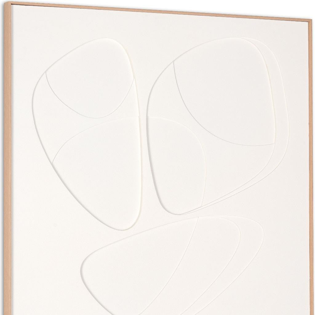 Abstract art with white lines on a white background