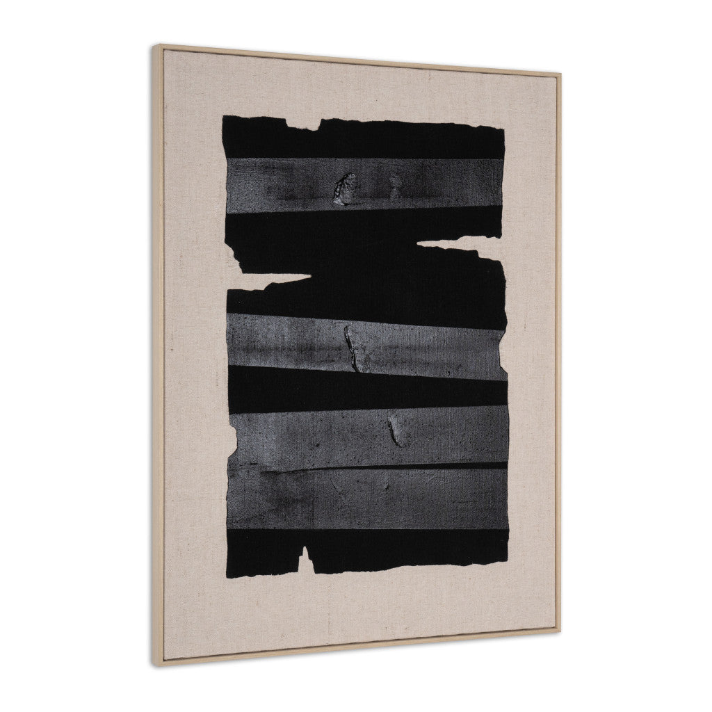 MALIBU ECHOES OF SHADOWS I HAND PAINTED BROWN FLOATER FRAME WALL ART - Varnish & Vibe