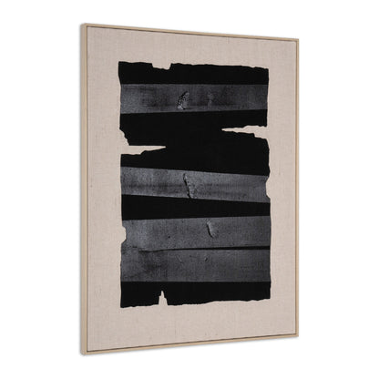 MALIBU ECHOES OF SHADOWS I HAND PAINTED BROWN FLOATER FRAME WALL ART - Varnish & Vibe