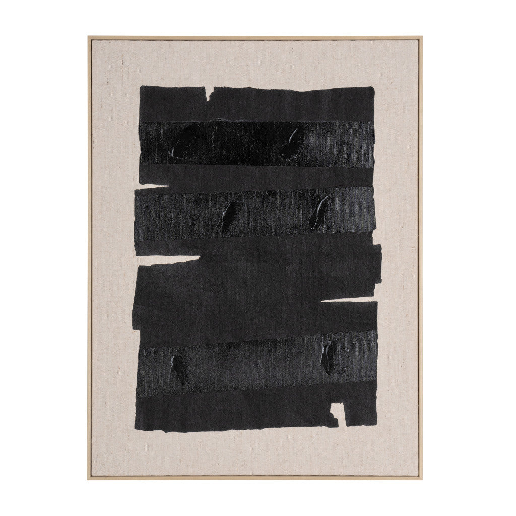 MALIBU ECHOES OF SHADOWS I HAND PAINTED BROWN FLOATER FRAME WALL ART - Varnish & Vibe