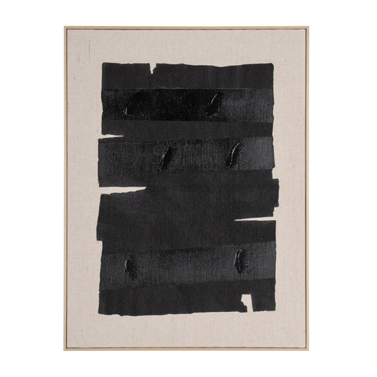 MALIBU ECHOES OF SHADOWS I HAND PAINTED BROWN FLOATER FRAME WALL ART - Varnish & Vibe