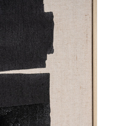 MALIBU ECHOES OF SHADOWS I HAND PAINTED BROWN FLOATER FRAME WALL ART - Varnish & Vibe