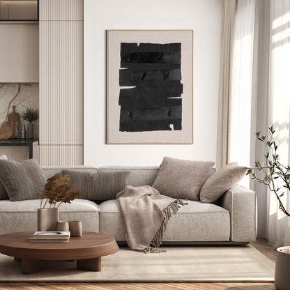MALIBU ECHOES OF SHADOWS I HAND PAINTED BROWN FLOATER FRAME WALL ART - Varnish & Vibe