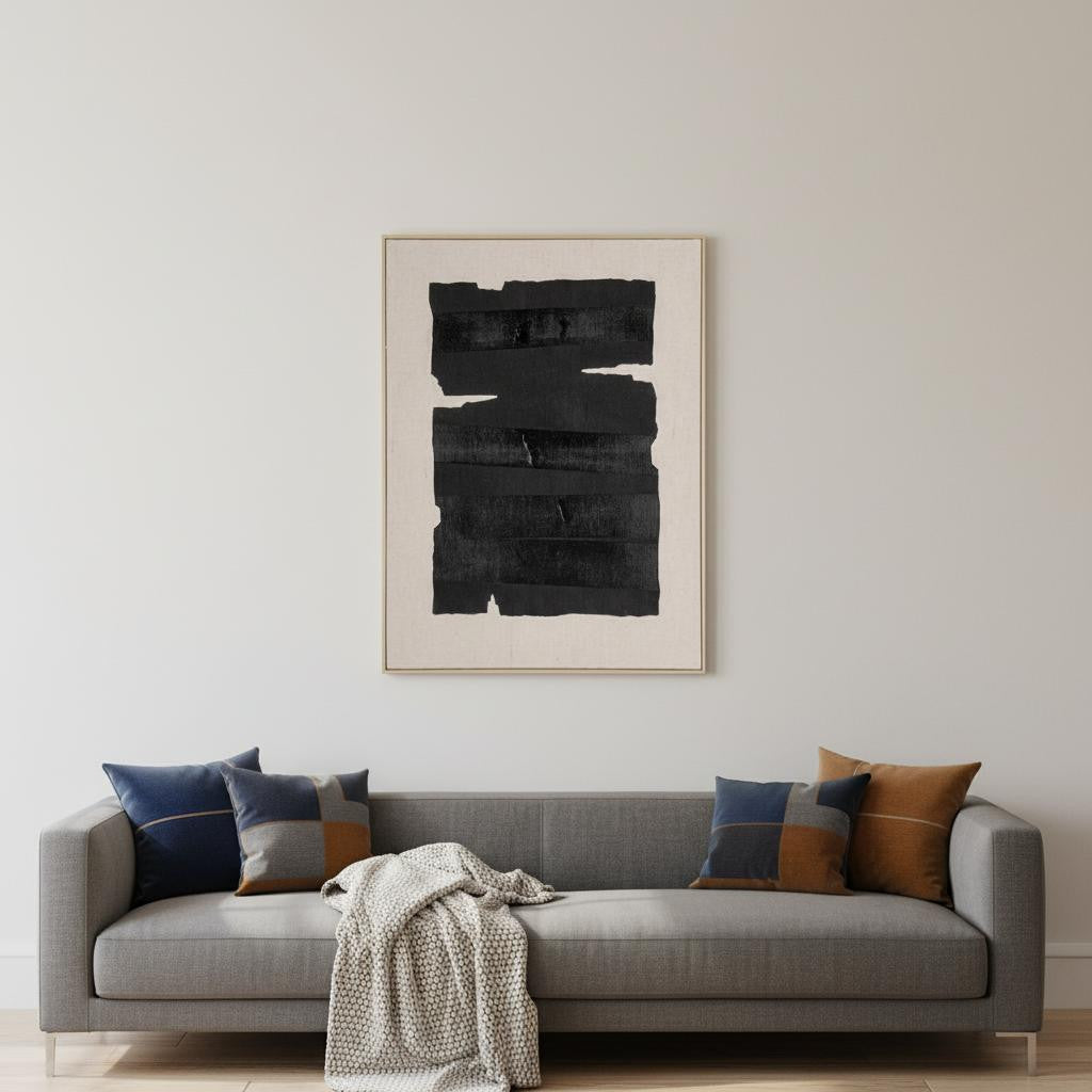 MALIBU ECHOES OF SHADOWS II HAND PAINTED BROWN FLOATER FRAME WALL ART - Varnish & Vibe