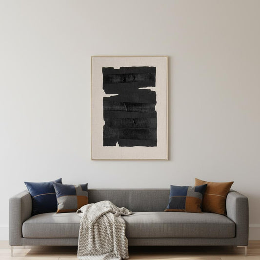 MALIBU ECHOES OF SHADOWS II HAND PAINTED BROWN FLOATER FRAME WALL ART - Varnish & Vibe