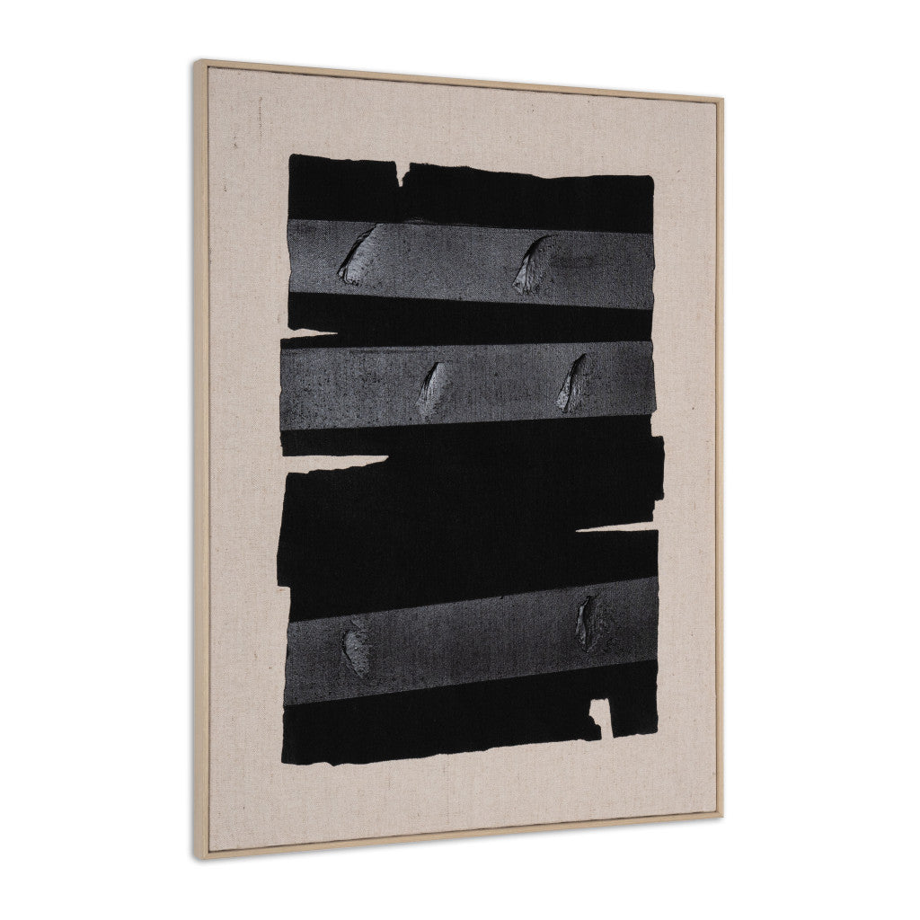 MALIBU ECHOES OF SHADOWS II HAND PAINTED BROWN FLOATER FRAME WALL ART - Varnish & Vibe