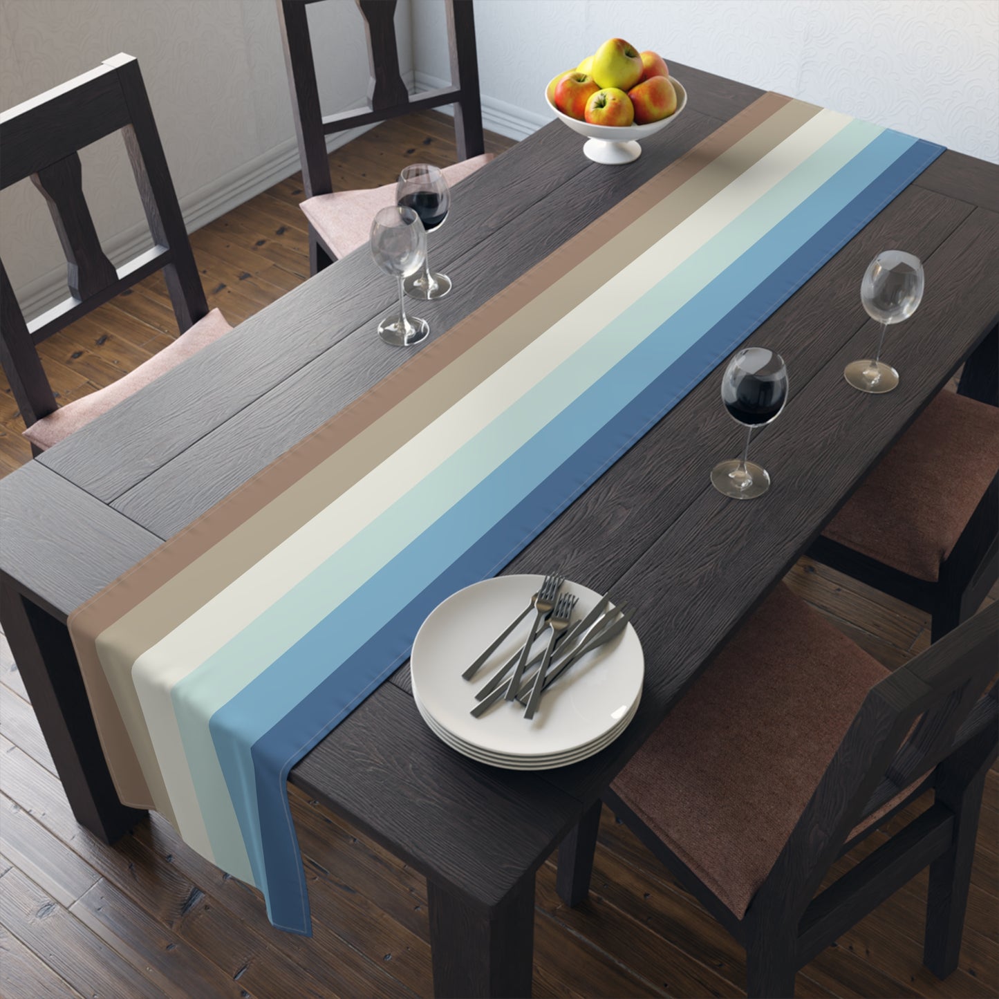 OCEAN STRIPED TABLE RUNNER