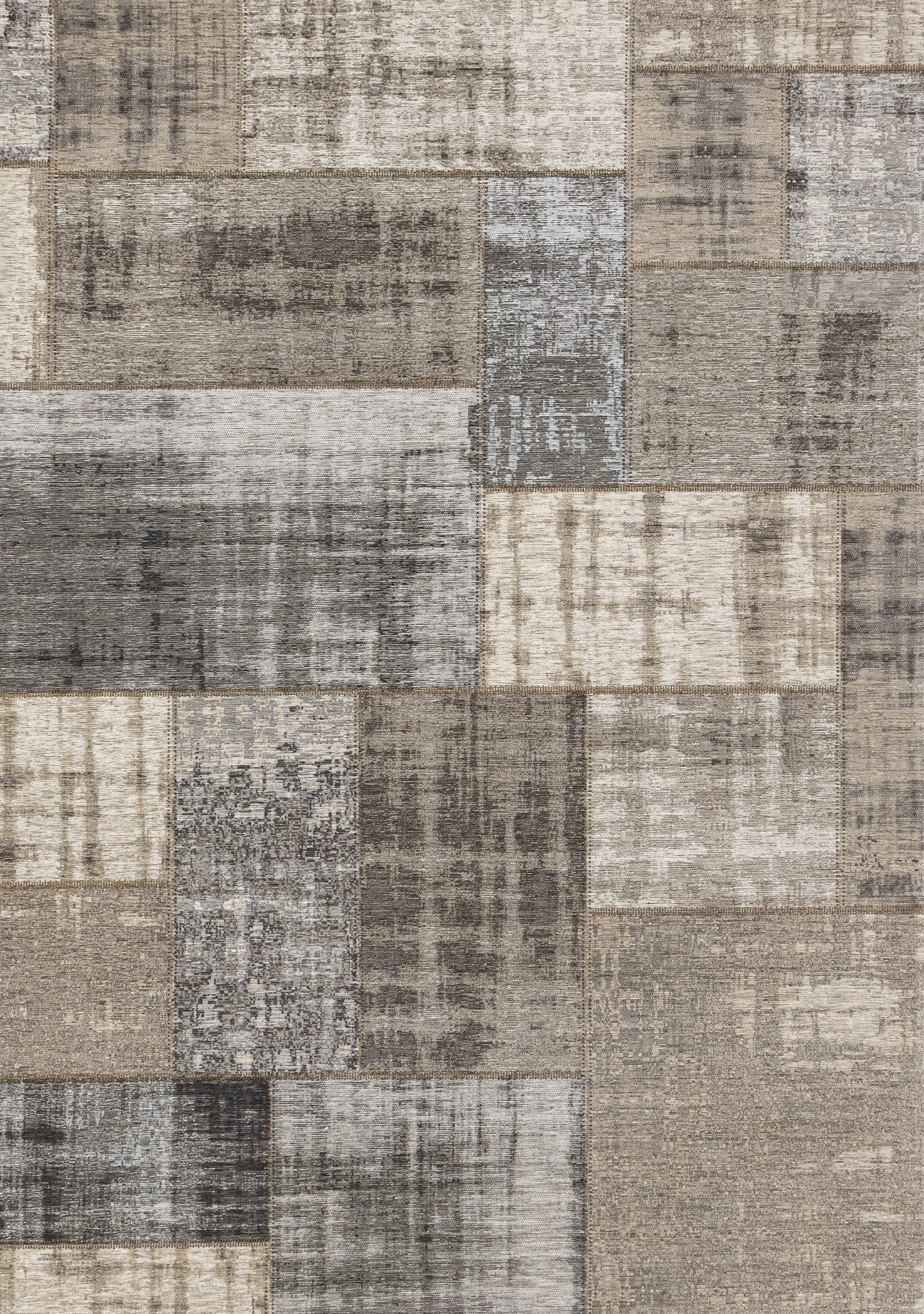 PALISADES 5' X 8' GRAY CREAM AND TAN ABSTRACT AREA RUG - Varnish & Vibe