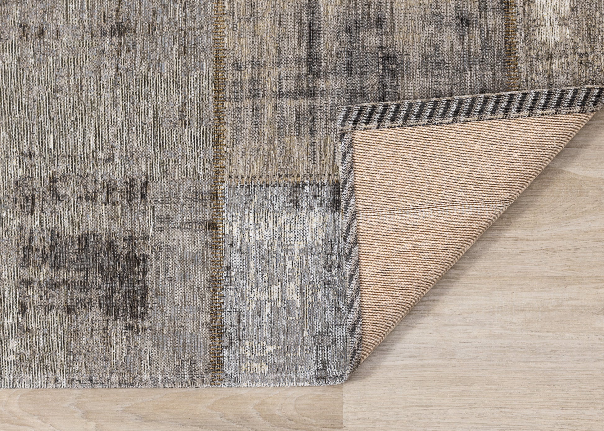PALISADES 8' X 11' GRAY CREAM AND TAN ABSTRACT AREA RUG - Varnish & Vibe