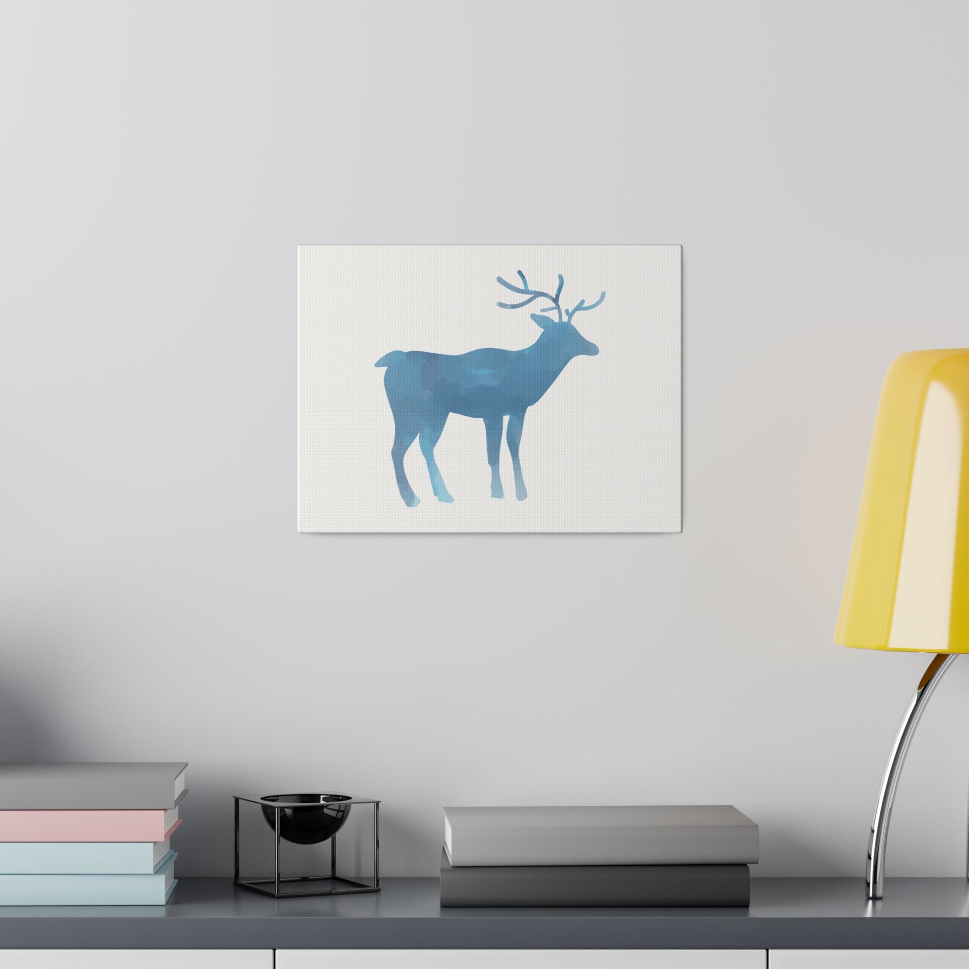 Reindeer Winter Matte Canvas, Stretched, 0.75" - Varnish & Vibe
