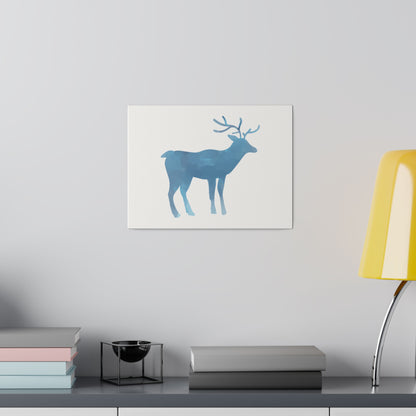 Reindeer Winter Matte Canvas, Stretched, 0.75" - Varnish & Vibe