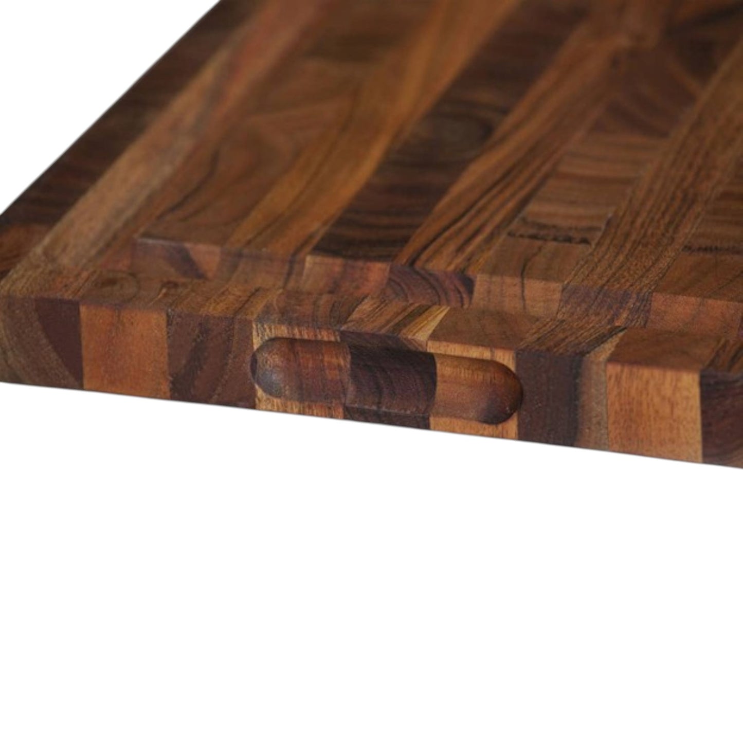 PALISADES 16" BROWN SOLID WOOD CUTTING BOARD WITH JUICE GROOVE - Varnish & Vibe