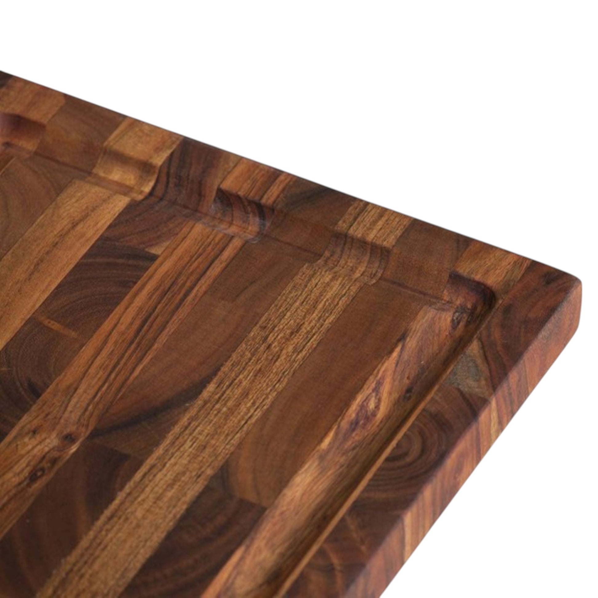 PALISADES 16" BROWN SOLID WOOD CUTTING BOARD WITH JUICE GROOVE - Varnish & Vibe