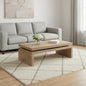 MALIBU 48" NATURAL WOOD DISTRESSED FLOATING FRAME COFFEE TABLE - Varnish & Vibe