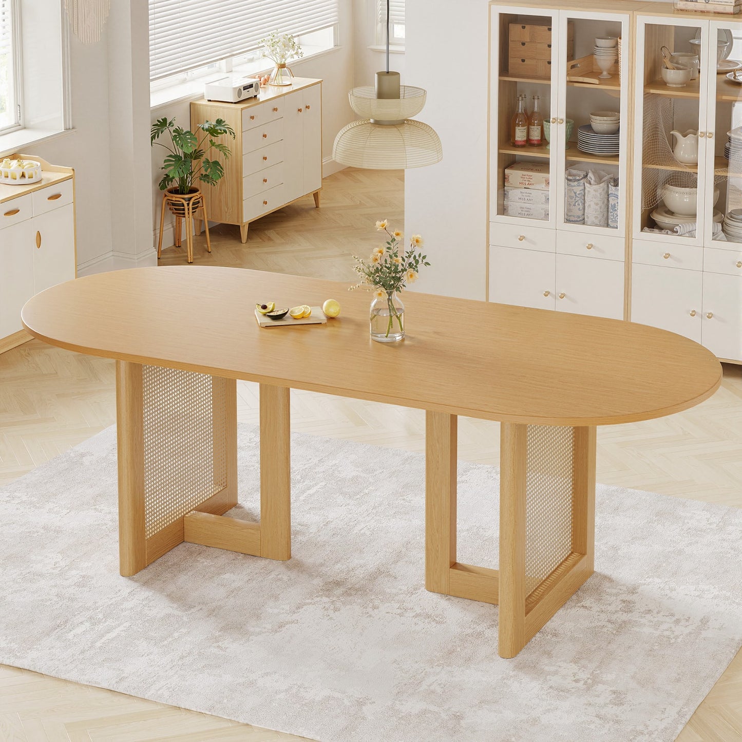 MALIBU I 79" UNFINISHED WOOD OVAL BAR TABLE - Varnish & Vibe