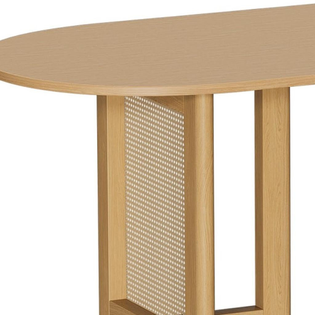 MALIBU I 79" UNFINISHED WOOD OVAL BAR TABLE - Varnish & Vibe