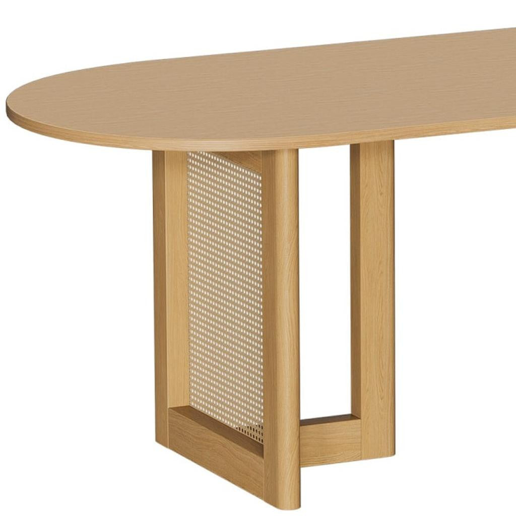 MALIBU I 79" UNFINISHED WOOD OVAL BAR TABLE - Varnish & Vibe