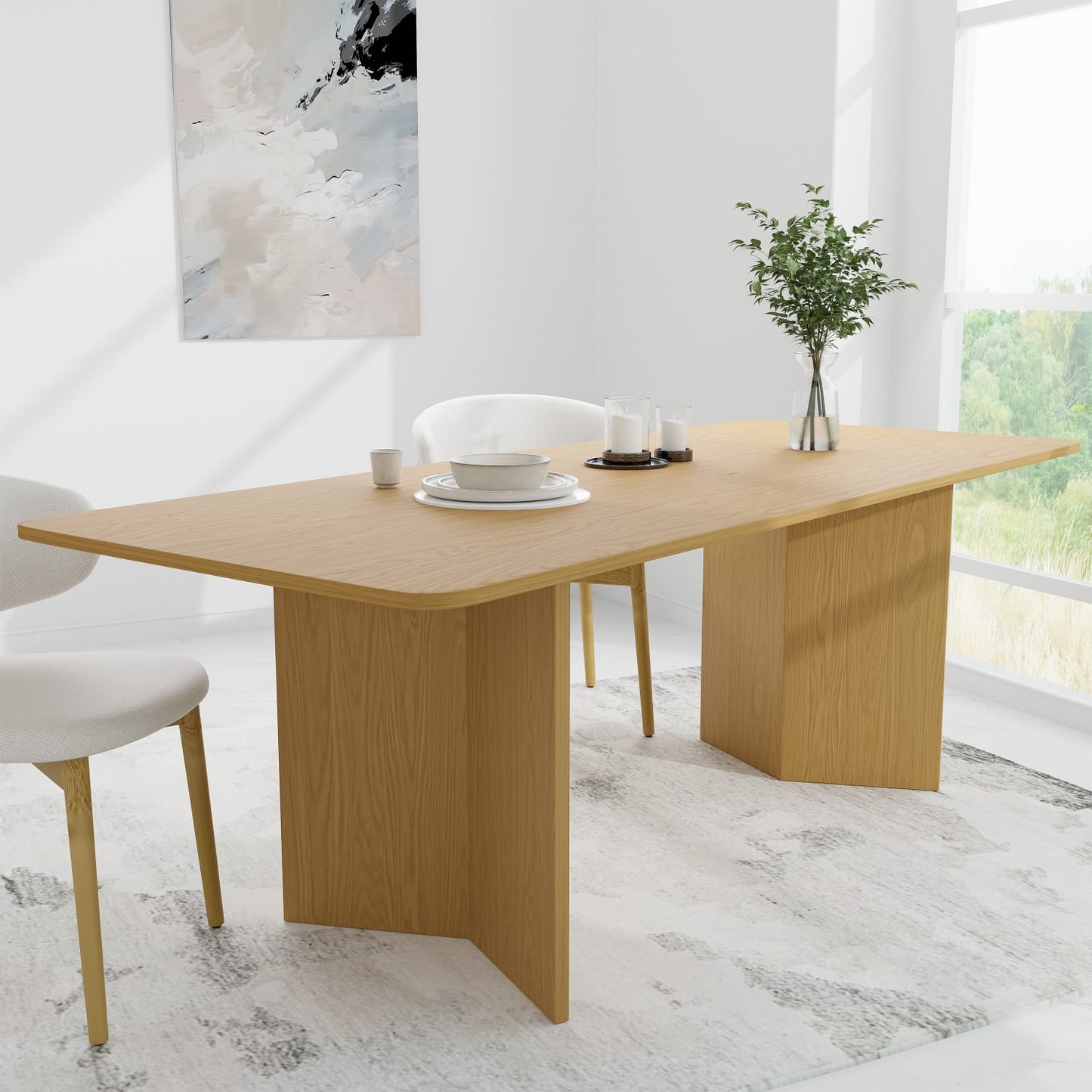 MALIBU 79" UNFINISHED WOOD SQUARE BAR TABLE - Varnish & Vibe