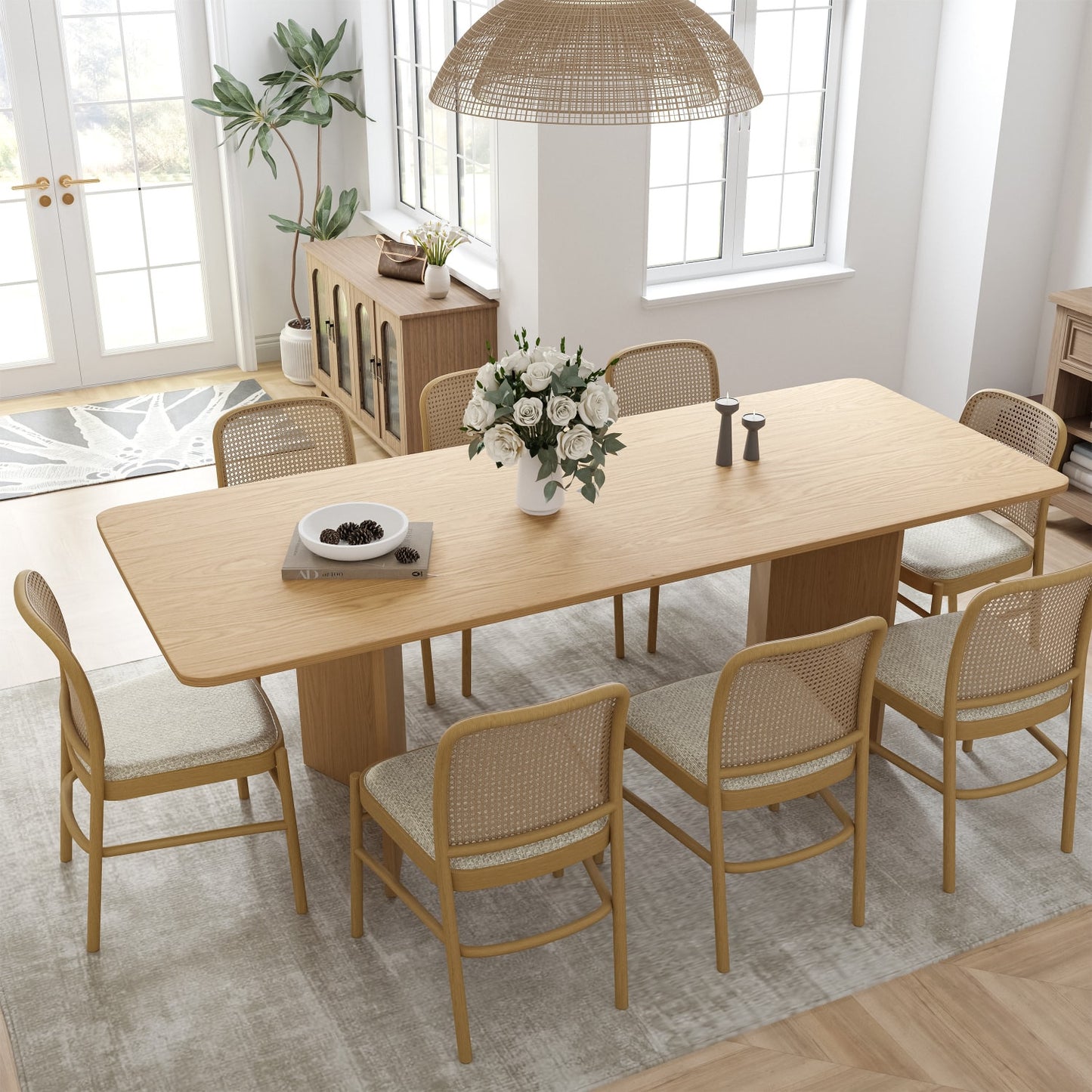 MALIBU 79" UNFINISHED WOOD SQUARE BAR TABLE - Varnish & Vibe