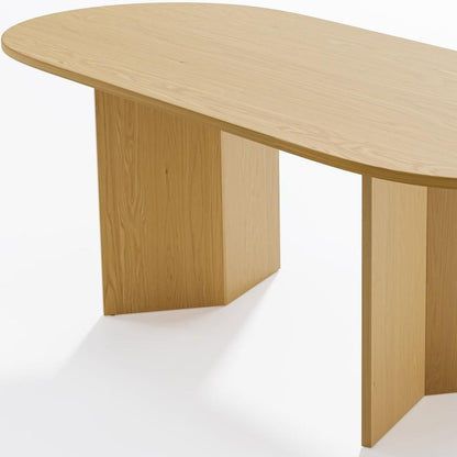 MALIBU II 79" UNFINISHED WOOD OVAL BAR TABLE - Varnish & Vibe