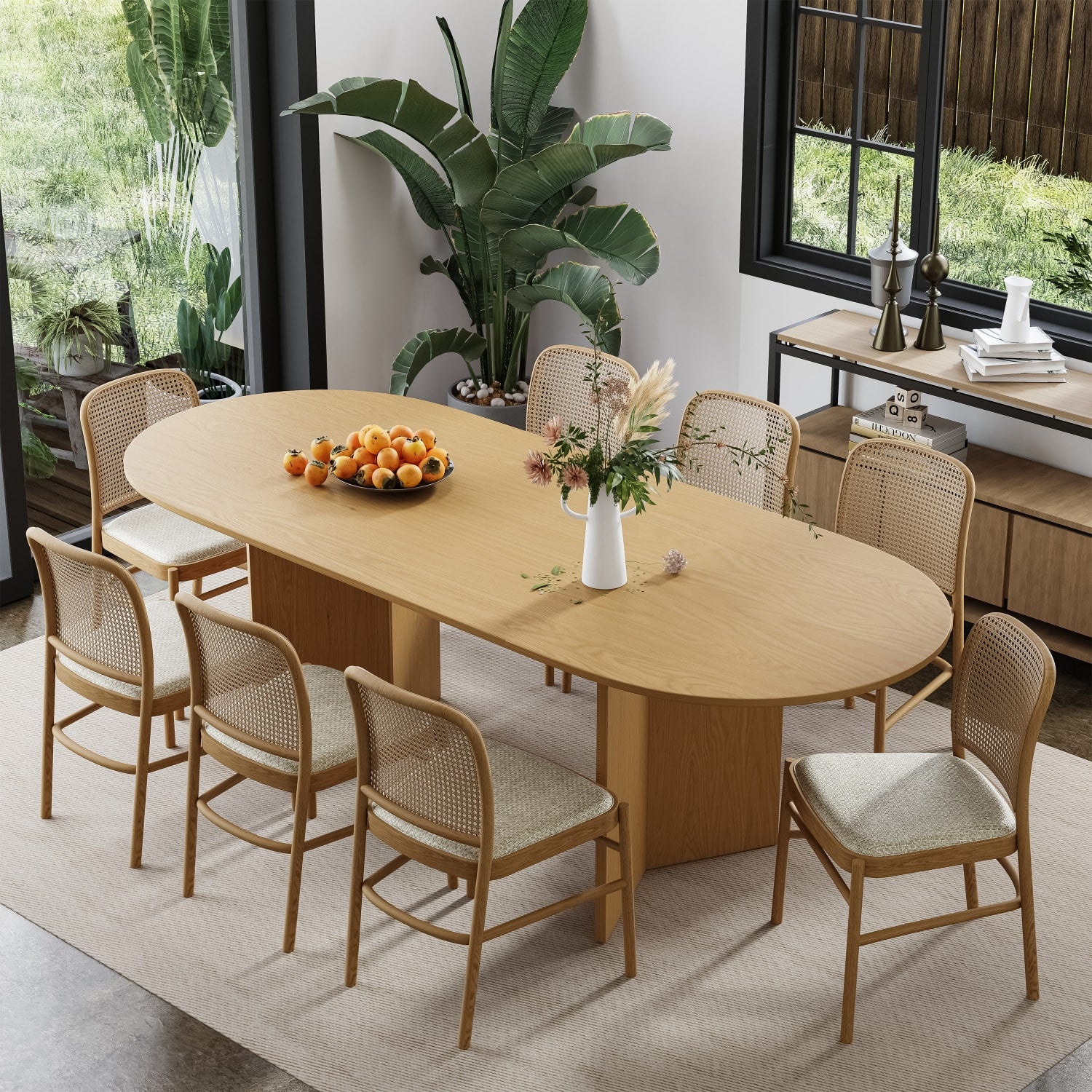MALIBU II 79" UNFINISHED WOOD OVAL BAR TABLE - Varnish & Vibe