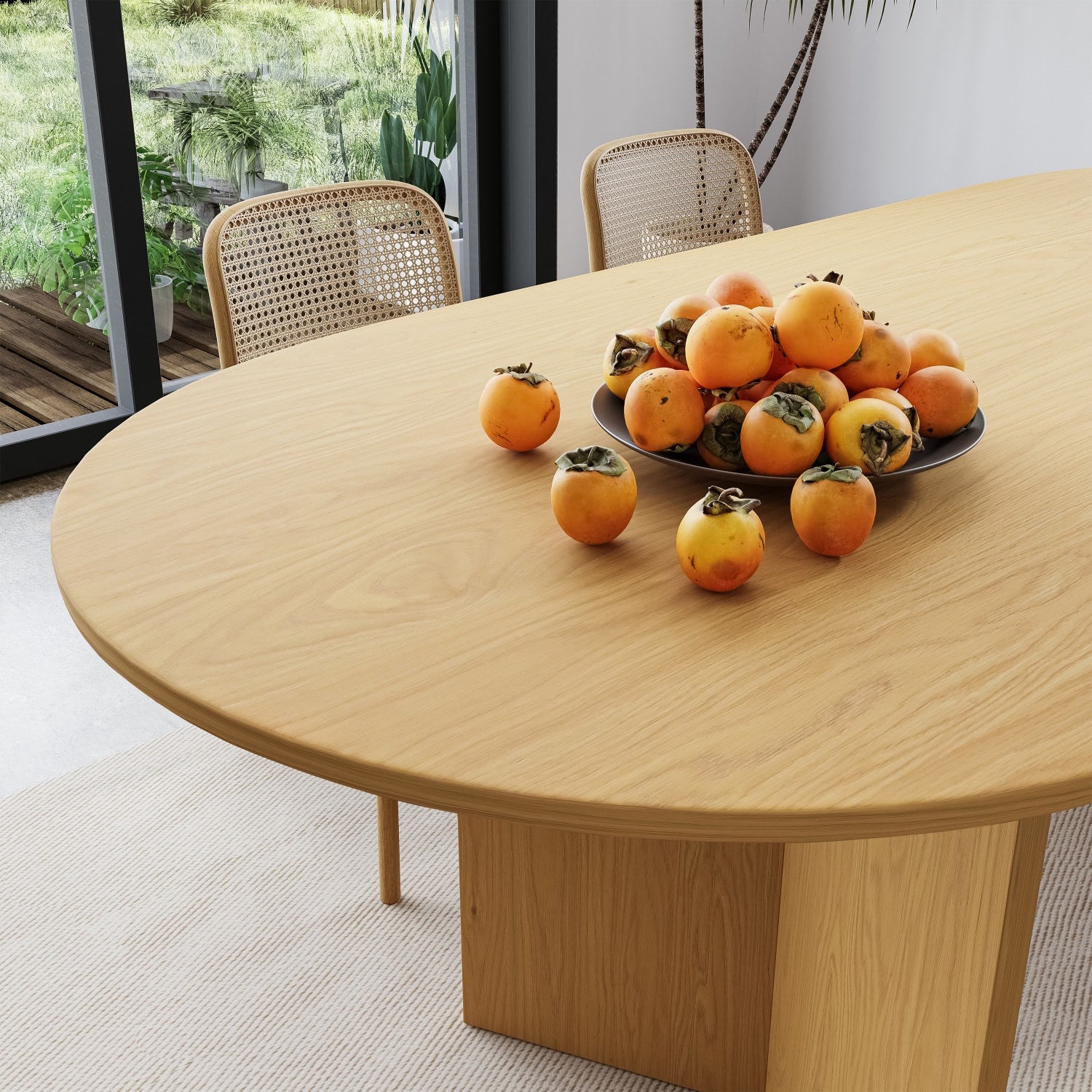 MALIBU II 79" UNFINISHED WOOD OVAL BAR TABLE - Varnish & Vibe
